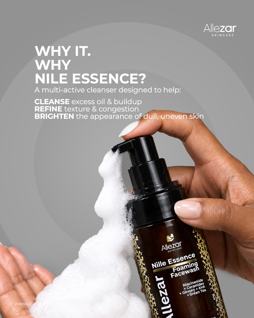 Allezar Nile Essence Foaming Facewash